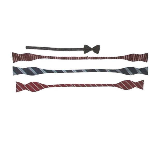 Brooks Brother/Stanley Blacker Four Silk Bow Ties 3 x 17.5” neck & 1 x 16.5” - Picture 1 of 13